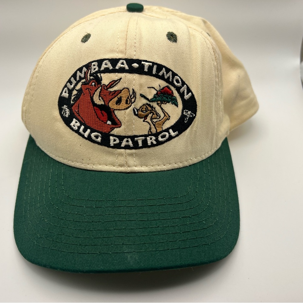 VINTAGE 90s Pumbaa and Timon Bug Patrol Cap